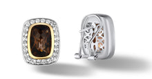 Load image into Gallery viewer, Raina Earrings with Blue Topaz in Silver & 14K Gold