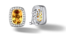 Load image into Gallery viewer, EARRINGS IN SILVER & GOLD WITH YELLOW CITRINE