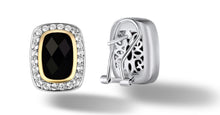 Load image into Gallery viewer, EARRINGS IN SILVER & GOLD WITH BLACK ONYX