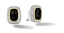 Load image into Gallery viewer, EARRINGS IN SILVER & GOLD WITH BLACK ONYX