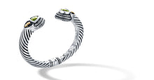 Load image into Gallery viewer, CLASSIC CABLE BRACELET WITH PERIDOT IN SILVER & GOLD