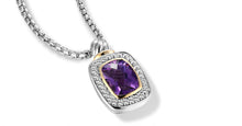 Load image into Gallery viewer, NECKLACE IN SILVER & GOLD WITH  AMETHYST