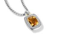 Load image into Gallery viewer, NECKLACE IN SILVER &amp; GOLD WITH YELLOW  CITRINE 