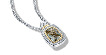 Load image into Gallery viewer, NECKLACE IN SILVER & GOLD WITH PRASIOLITE