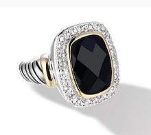 Load image into Gallery viewer, RING IN SILVER & GOLD WITH BLACK ONYX