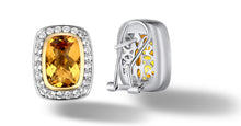 Load image into Gallery viewer, EARRINGS IN SILVER &amp; GOLD WITH YELLOW CITRINE