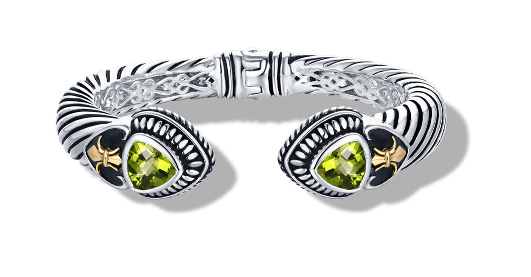 CLASSIC CABLE BRACELET PERIDOT IN SILVER /GOLD