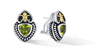 Load image into Gallery viewer, EARRINGS WITH PERIDOT IN SILVER &amp; GOLD