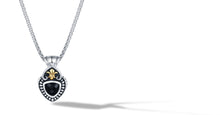 Load image into Gallery viewer, CLASSIC CABLE NECKLACE WITH ONYX IN SILVER &amp; GOLD