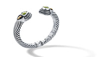 Load image into Gallery viewer, CLASSIC CABLE BRACELET WITH PERIDOT IN SILVER &amp; GOLD