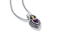 Load image into Gallery viewer, NECKLACE WITH AMETHYST IN SILVER &amp; GOLD