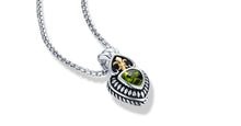 Load image into Gallery viewer, CLASSIC CABLE NECKLACE WITH PERIDOT IN SILVER AND GOLD
