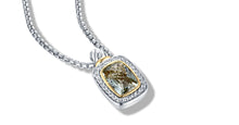 Load image into Gallery viewer, NECKLACE IN SILVER &amp; GOLD WITH PRASIOLITE 