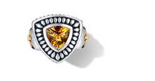 Load image into Gallery viewer, CLASSIC CABLE RING WITH CITRINE IN SILVER &amp; GOLD