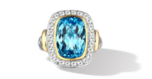 Load image into Gallery viewer,  RING IN SILVER &amp; GOLD WITH BLUE TOPAZ 